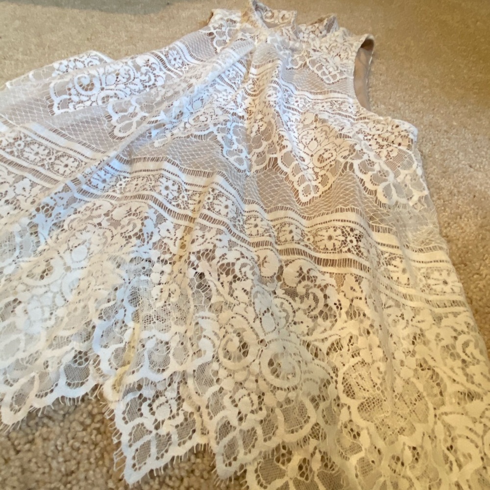 By Love Fire-Gorgeous, cream lace/nude blouse LG